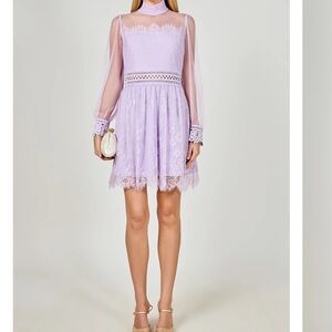 NWT English Rose Lavender Lace Dress (Small)